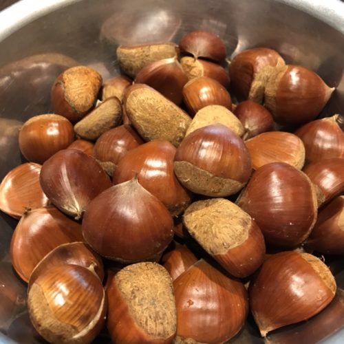 栗を蒸してみた